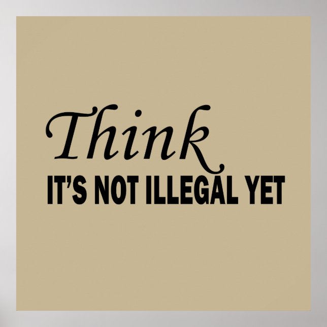 Poster palavras sarcásticas engraçadas (Frente)