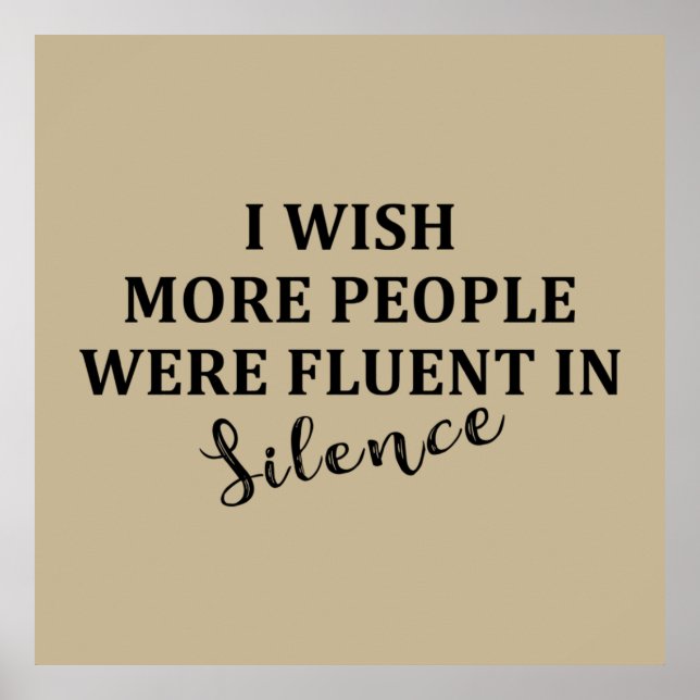 Poster palavras sarcásticas engraçadas (Frente)