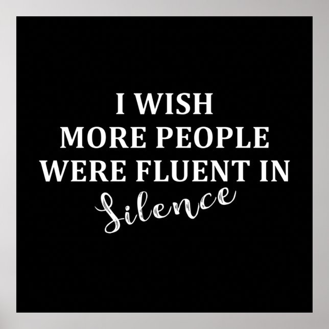 Poster palavras sarcásticas engraçadas (Frente)