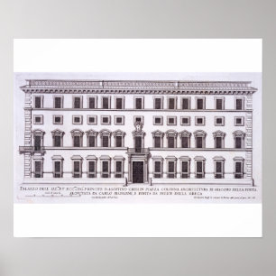 Pôster Palazzo Chigi, praça Colonna, Roma, 'de Palazzi