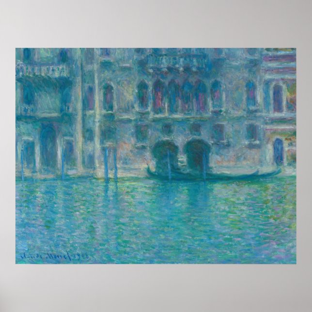 Poster Palazzo da Mula, Veneza - Claude Monet Fine Art (Frente)