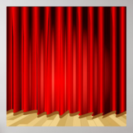 Poster Palco Cortina Escola/Retrato Fundo do Booth Fotogr