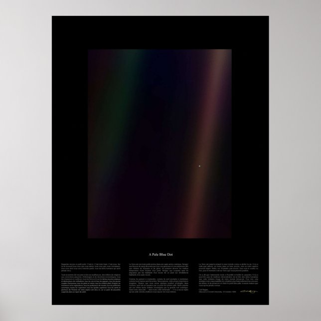 Poster Pale Blue Dot Nasa x Carl Sagan (Frente)