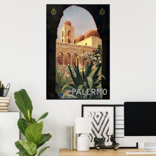 Poster Palermo Antigo Turismo Viagens Sicília