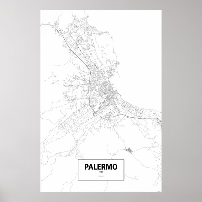 Pôster Palermo, Itália (preto no branco) (Frente)