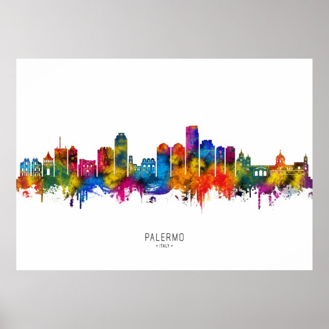 Poster Palermo Italy Skyline (Frente)
