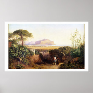 Poster Palermo, Sicília, 1847 (óleo em canvas)