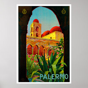 Pôster Palermo Sicily Itália Viagem Art