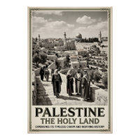 Palestina A Terra Santa Arte de Viagem Vintage