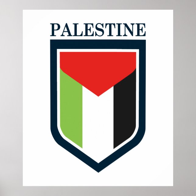 Poster Palestina & bandeira palestina (Frente)