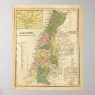Poster Palestina e países adjacentes
