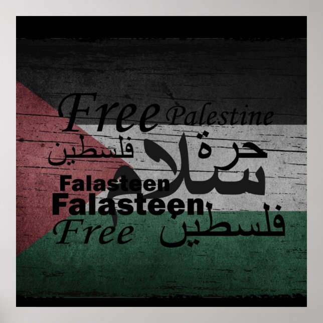 Poster palestina livre liberdade para a palestina (Frente)