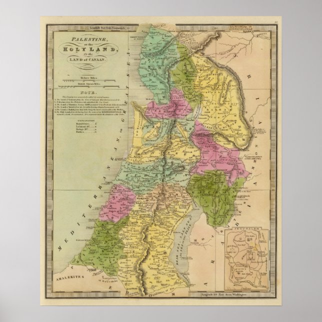 Pôster Palestina, ou a Terra Santa (Frente)