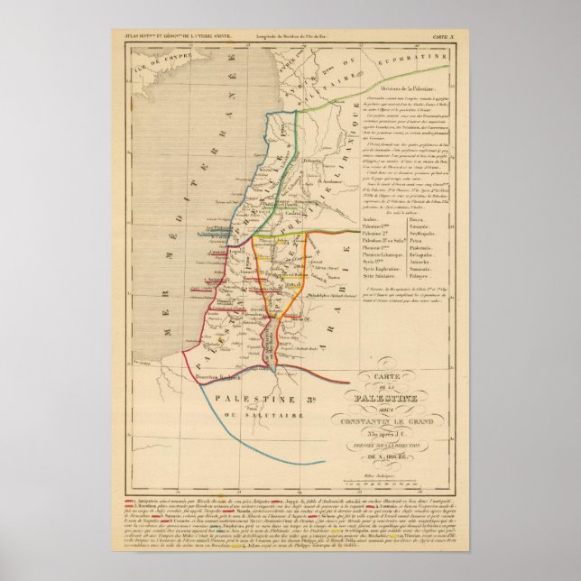 Poster Palestina sous Constantin le Grand, 330 apres JC (Frente)