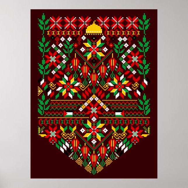 Poster Palestina Tatreez Embroderia Tradicional (Frente)