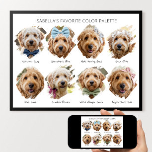 Poster Paleta de Cores Fofa Foto Personalizada Tinta Pint