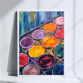 Poster Paleta de Pintor | Artista de Aquarela Pintando