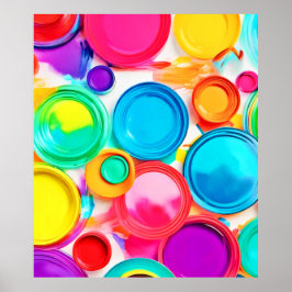 Poster Paleta de Tinta Vibrante