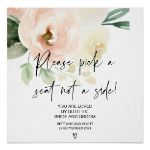 Pôster Palha cor-de-rosa Escolha um assento não lateral