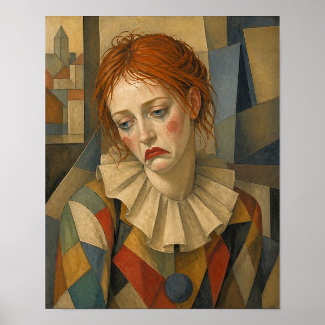 Poster Palhaça Feminina Triste (Frente)