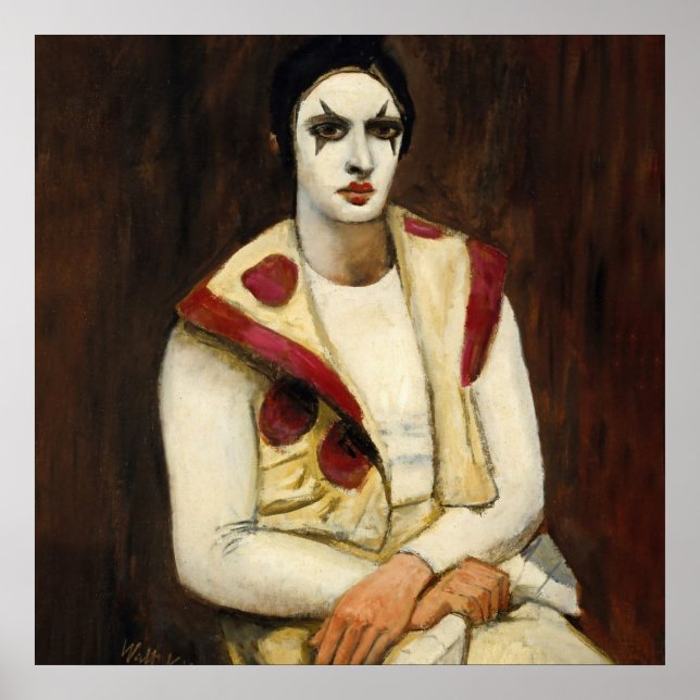 Poster "Palhaço com Porco Negro" por Walt Kuhn (Frente)