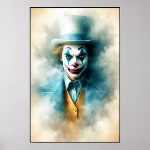 Poster Palhaço de Aquarela Olhando para a Sua Alma