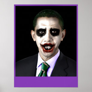 Pôster Palhaço de Obama customizável