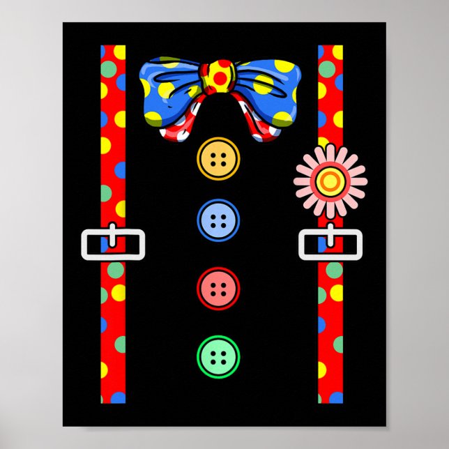 Poster Palhaço do Dia das Bruxas (Frente)