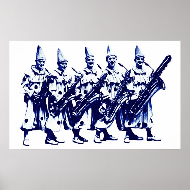 Poster Palhaços de Jazz 1920, azul (Frente)