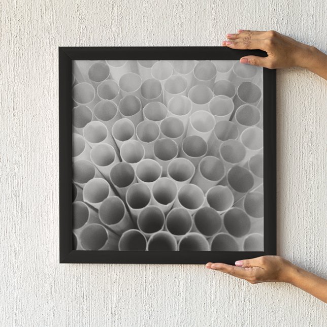 Poster Palhinhas Flexíveis Pretas e Brancas (Criador carregado)