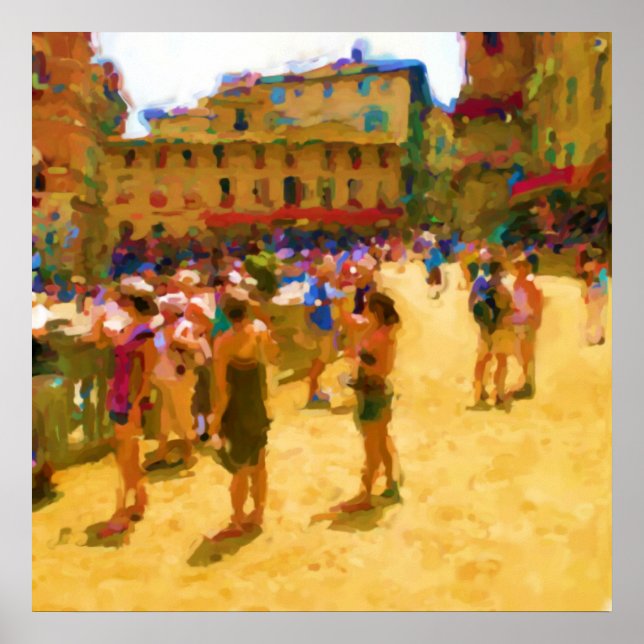 Pôster Palio em Siena (Frente)