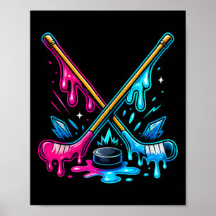 Poster Palitos de Hóquei Sorvete Gotejamento Hóquei no Ge