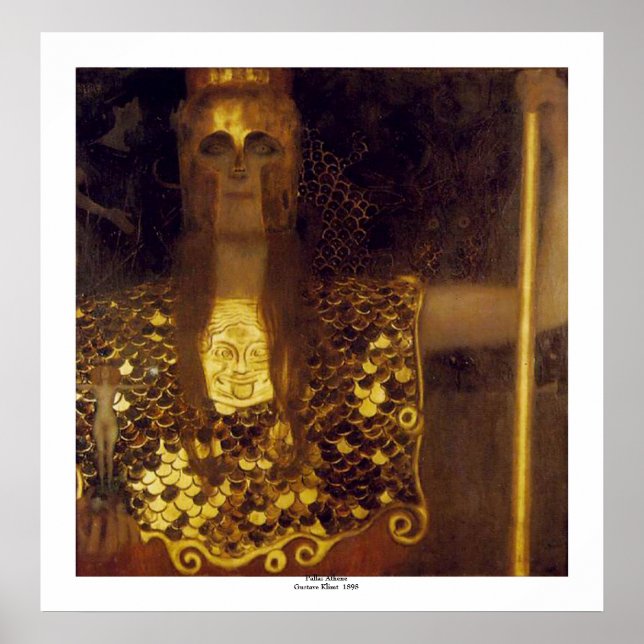 Pôster Pallas Athena by Gustav Klimt (Frente)