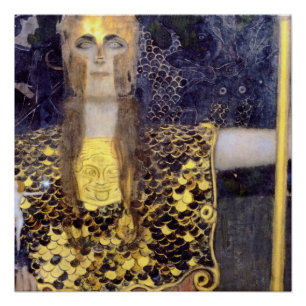 Pôster Pallas Athena, de Gustav Klimt, famosa pintura
