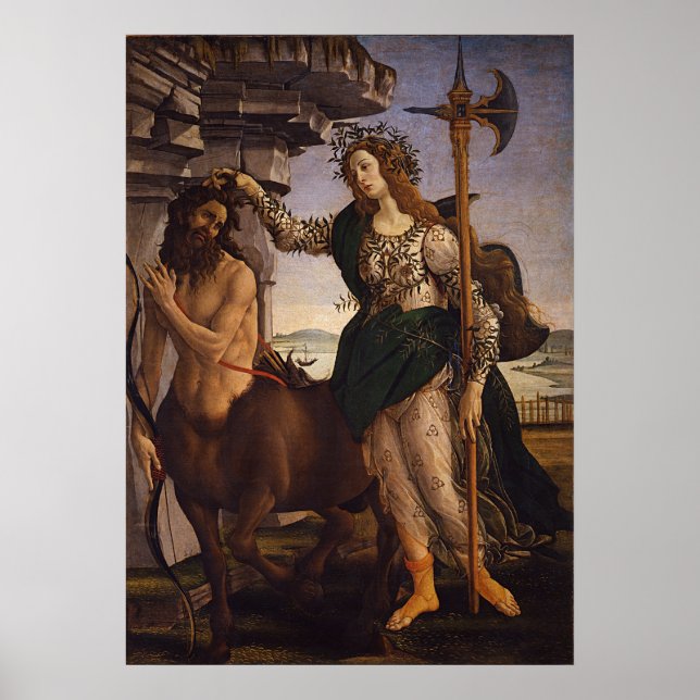 Poster Pallas e o Centauro por Botticelli (Frente)