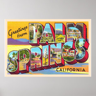Poster Palm Primaveras California CA - Cartão postal gran