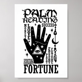 Poster Palm Reading Spiritual Guidance Fortune