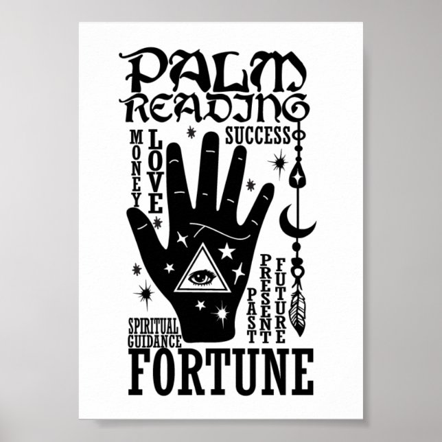 Poster Palm Reading Spiritual Guidance Fortune (Frente)
