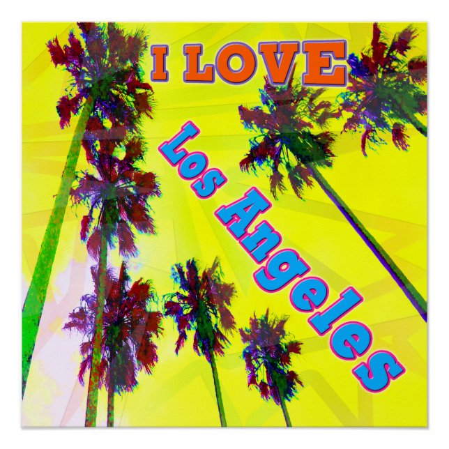 Pôster "Palm Sky: EU AMO Los Angeles 2" Poster (Frente)