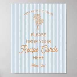 Poster Palm Springs Azul Compartilhe uma Receita Nupcial