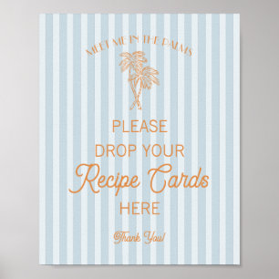 Poster Palm Springs Azul Compartilhe uma Receita Nupcial