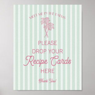 Poster Palm Springs Verde Praia Compartilhe uma Receita N