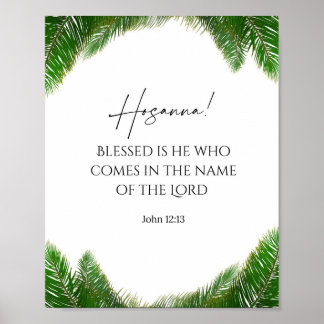Poster Palm Sunday Christian Art | Hosanna John 12:13