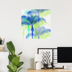 Poster Palm Tree Beach Vibe Illube Art