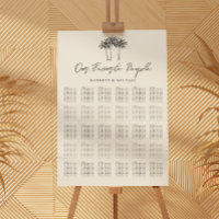 Palm Tree Modern Wedding 30 Mesa Seating Chart