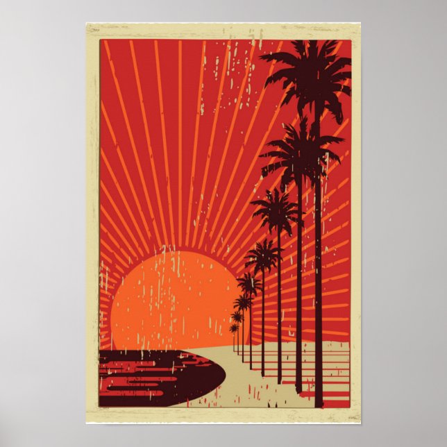 Poster Palm Tree Row (Frente)