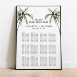 Poster Palm Tree Tropical | Gráfico mínimo de lugares par
