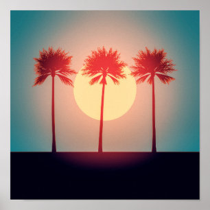 Poster Palm Trees - Arte por Sol