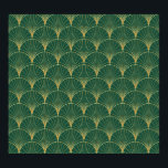 Poster Palm verde Folha Art Deco<br><div class="desc">Folha de palma sobre fundo verde - estilo de deco de arte - padrão geométrico de Abstrato Vintage para têxteis, invólucro, design de produto. Ilustração Vintage. Estilo de Deco de Arte Folha de abstrato Palm. Decoração têxtil. Estilo de deco de arte em folha de palma em um fundo verde. Clássico...</div>