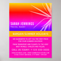 Palma de praia Silhouette, agente Viagem Advert